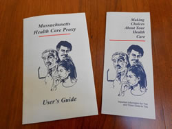 Photo of ‘Making Choices’ brochure and ‘User’s Guide pamphlet